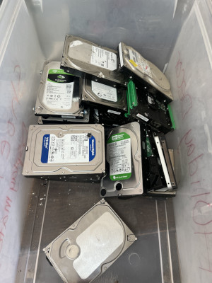 Hard drives ready for wiping